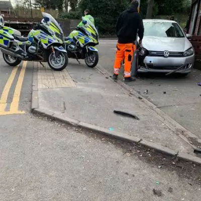 Two Men Arrested After Police Chase Ends in Car Crash in Birmingham's Bordesley Green