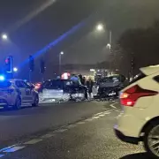 Three Men Hospitalised After Two-Vehicle Collision in Wednesbury Town Centre