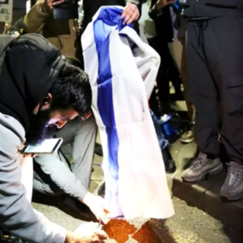 Akhmed Yakoob Questioned by Police After Israeli Flag Burned at Iran Protest