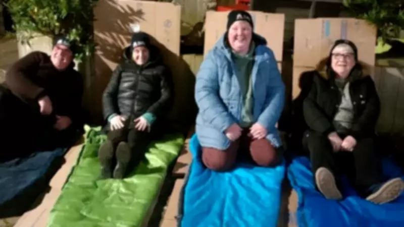 Care Home Staff Brave Cold Night Outdoors to Support Homeless Veterans