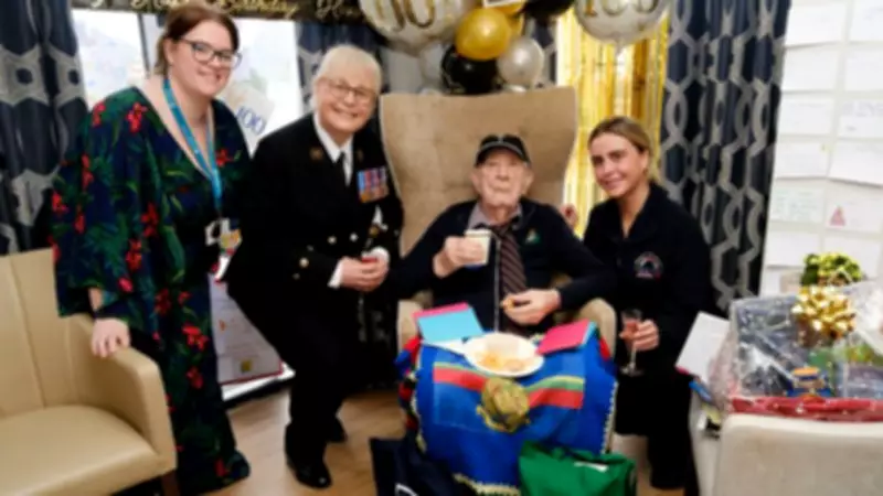 Ex-Royal Marine's 100th Birthday Sparks Community Card Avalanche in Southport