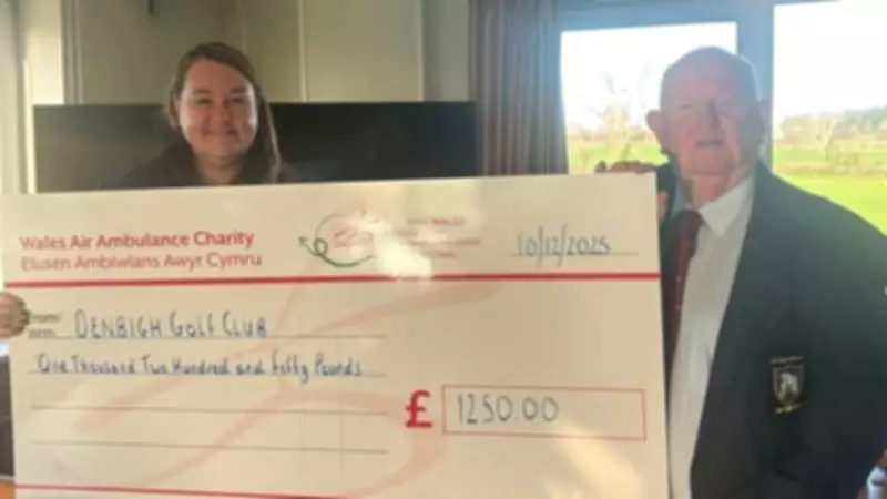 Golf Captain's Year Raises £1,250 for Wales Air Ambulance Charity