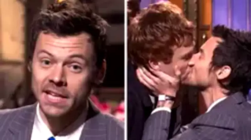 Harry Styles Addresses Queerbaiting Claims with Kiss in SNL Monologue