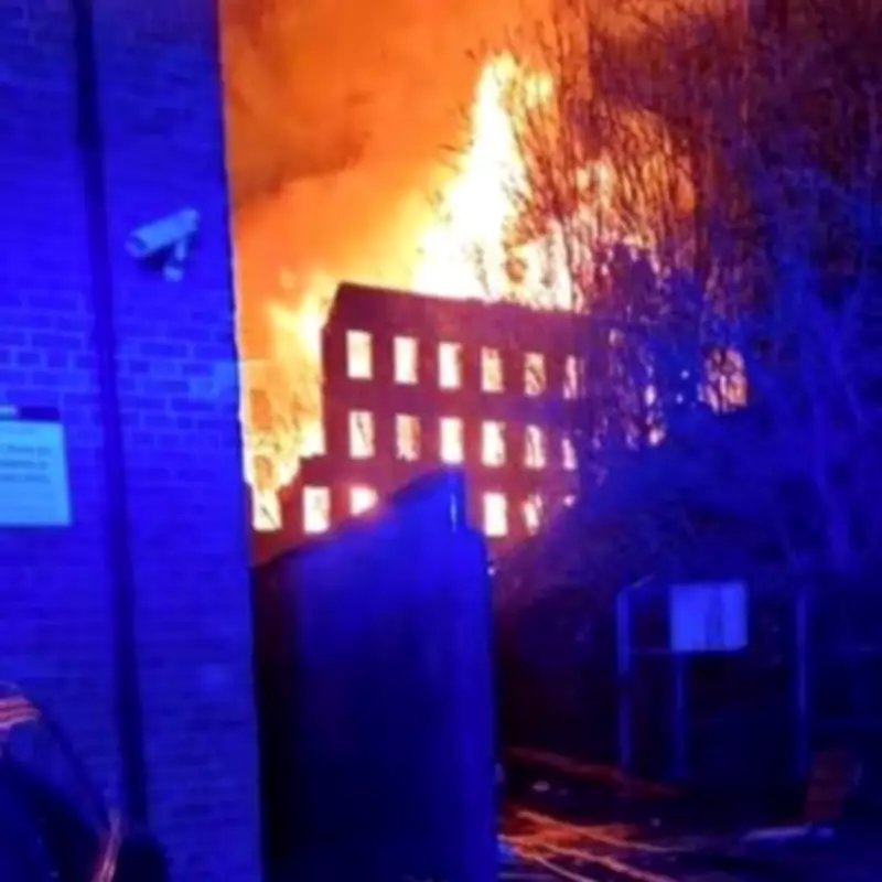 Historic Staffordshire Mill Engulfed in Flames, Prompting Family Evacuations