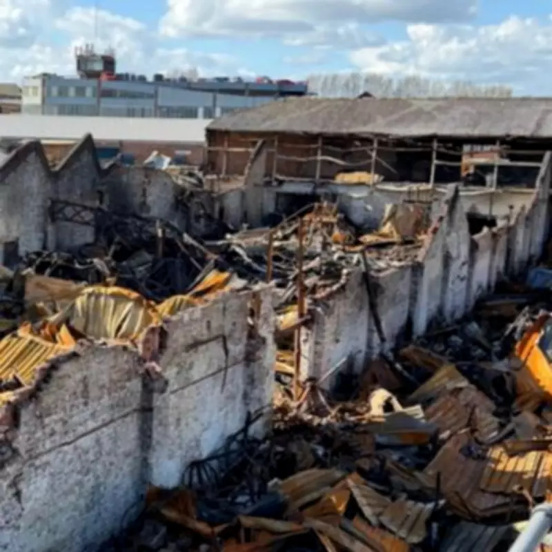 Historic Wolverhampton Factory Fire Damage Revealed in Clear-Up Plans