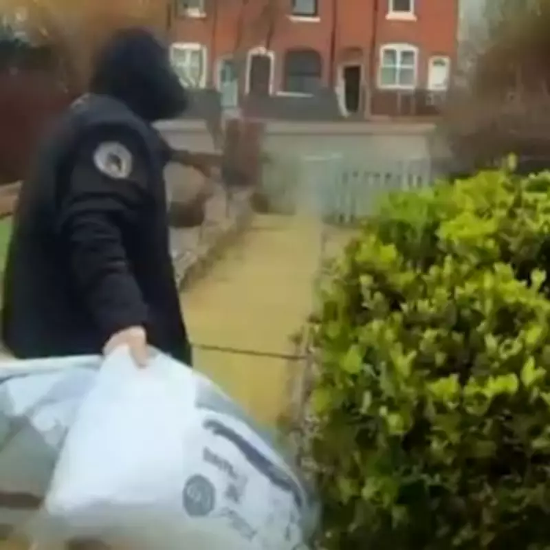 Hooded Parcel Thief Caught on Camera in Birmingham's Bartley Green