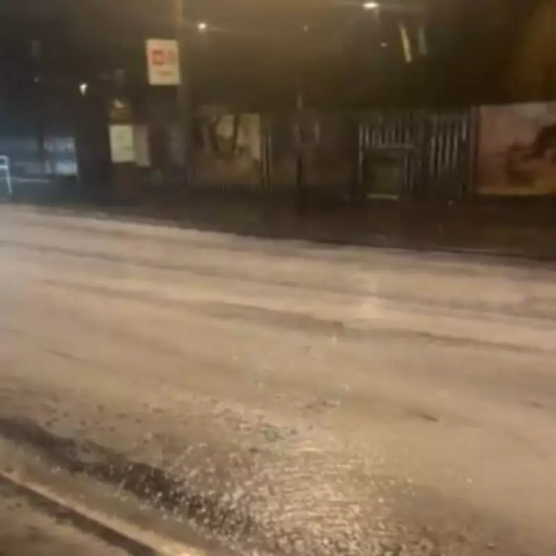 Mystery White Foam Blankets Cannock Road, Traced to Car Wash Spill