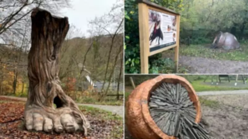 New Sculptures at Cwmcarn Forest Bring Legend of Brân to Life