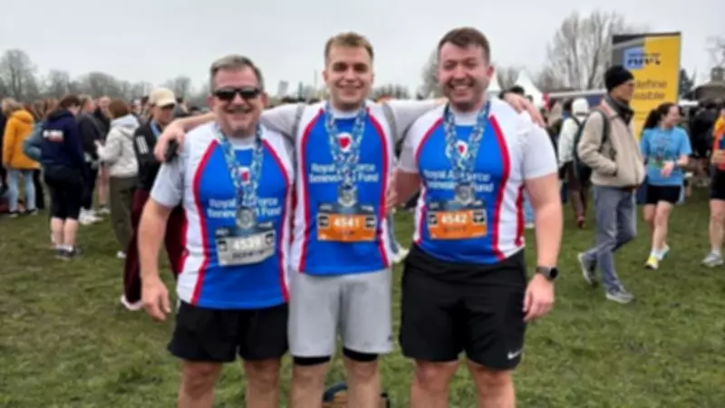 St Ives Father and Sons Conquer Cambridge Half Marathon for RAF Charity