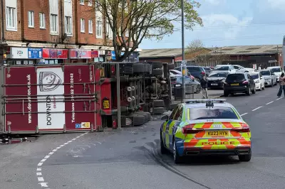 Man Arrested After Stolen Lorry Overturns at Birmingham Junction