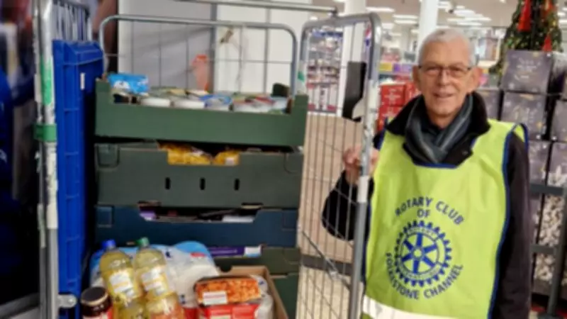 Channel Rotary's Foodbank Collection at Tesco Cheriton Exceeds One Tonne
