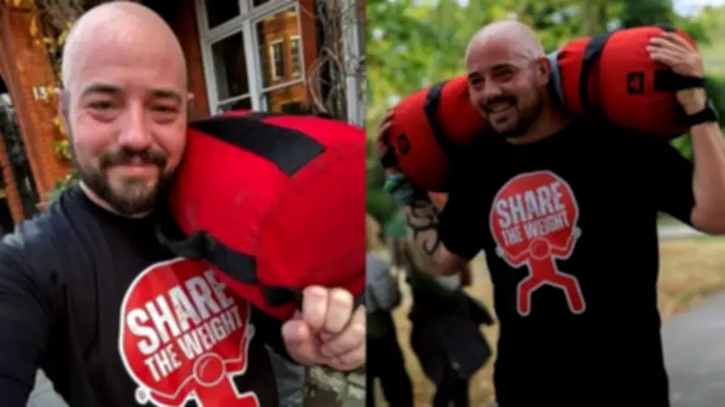 Dad Runs Marathons with 24.7kg Bag to Symbolise Mental Health Struggles