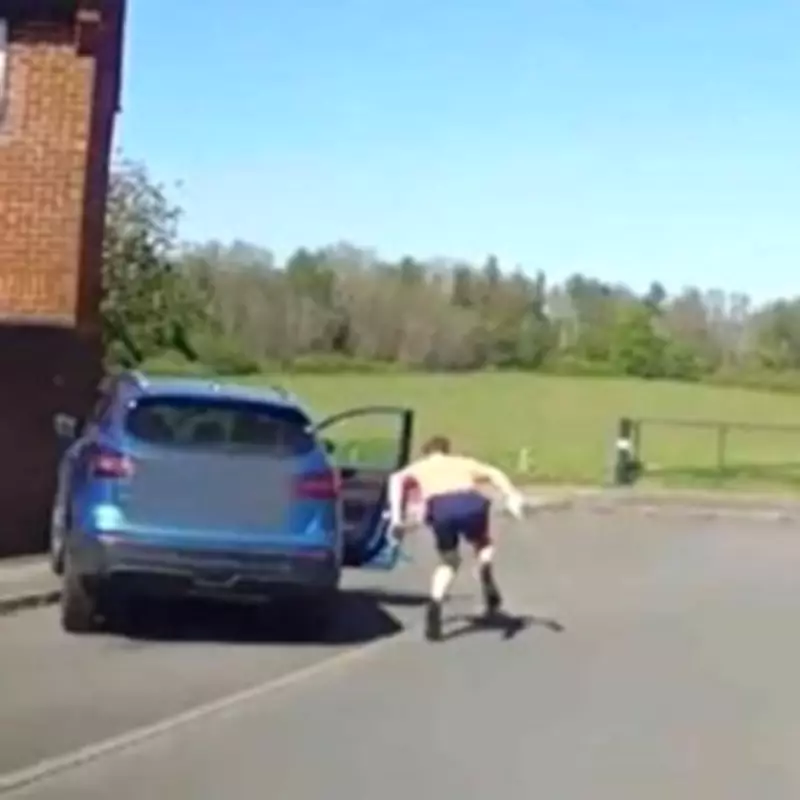 Disqualified Driver Jumps from Moving Car During Police Chase