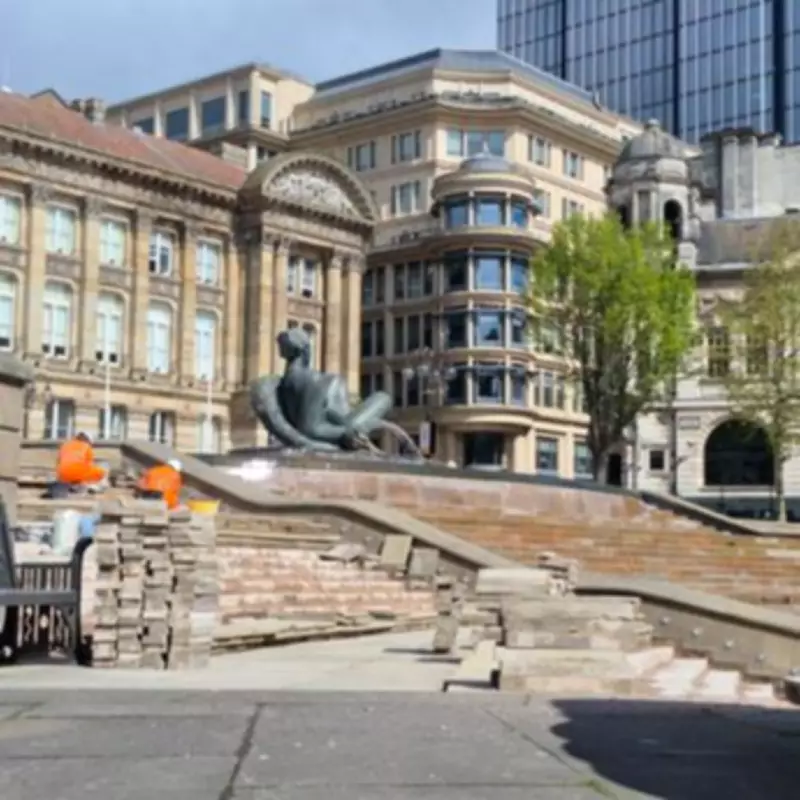 Floozie Steps Removed as Birmingham's Victoria Square Transformation Progresses