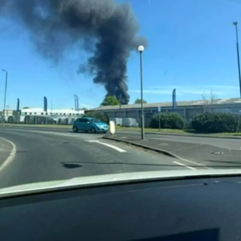 Large Fire Breaks Out Near Trafford Centre in Manchester