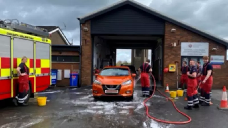 Llandeilo Fire Station Car Wash Raises £1,000 for Fire Fighters Charity