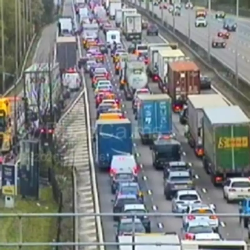 M1 Motorway Shut Both Ways After Car Plunges Off Bridge in Leicestershire