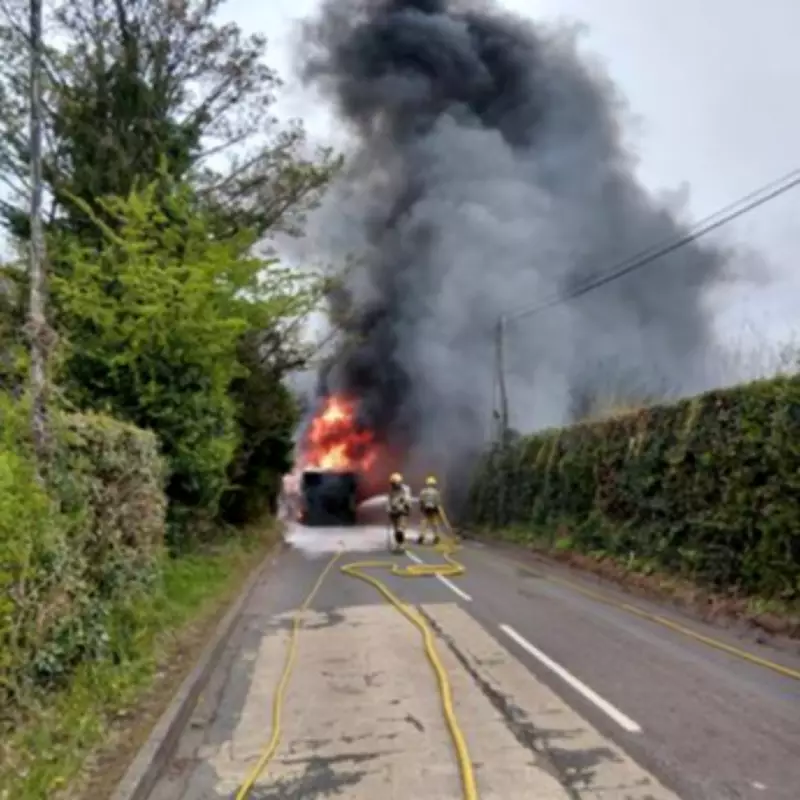 Man Hospitalized After Fuel Tanker Fire in Telford, Residents Urged to Avoid Area