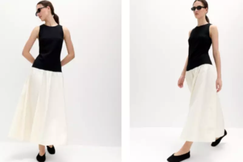 M&S Black and White Drop Waist Dress: The Summer Staple for Effortless Style