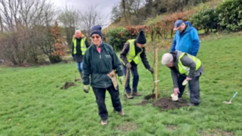 Rossendale Rotary and Community Volunteers Revitalize Lumb Millennium Green