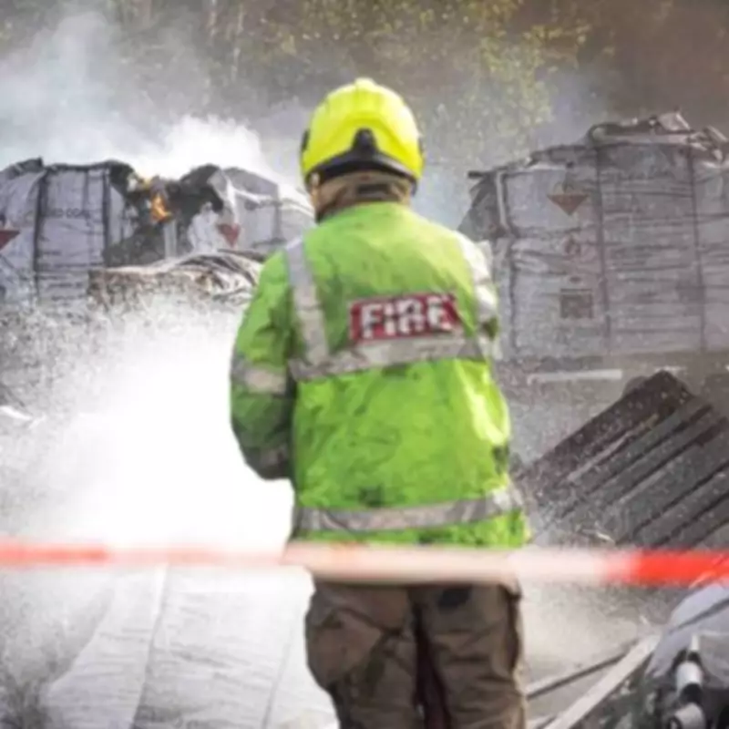 Six Fire Crews Battle Major Factory Blaze in Coseley, Public Urged to Avoid Area