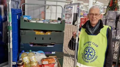 Channel Rotary's Foodbank Collection at Tesco Cheriton Exceeds One Tonne