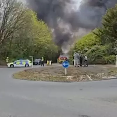 Major Birmingham Fire Erupts Following Reported Explosion, Smoke Visible for Miles