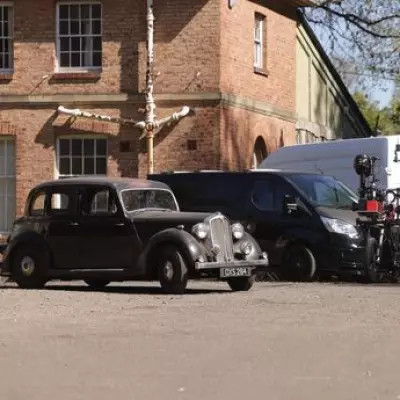 Mystery Film Set at Himley Hall with Horses and Period Cars