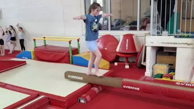 Youngsters Flip and Twist with Olympians at Special Gymnastics Day