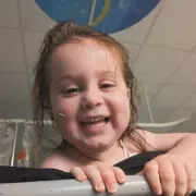 Brave Harper, 3, rings bell after brain tumour treatment at Birmingham Children's Hospital