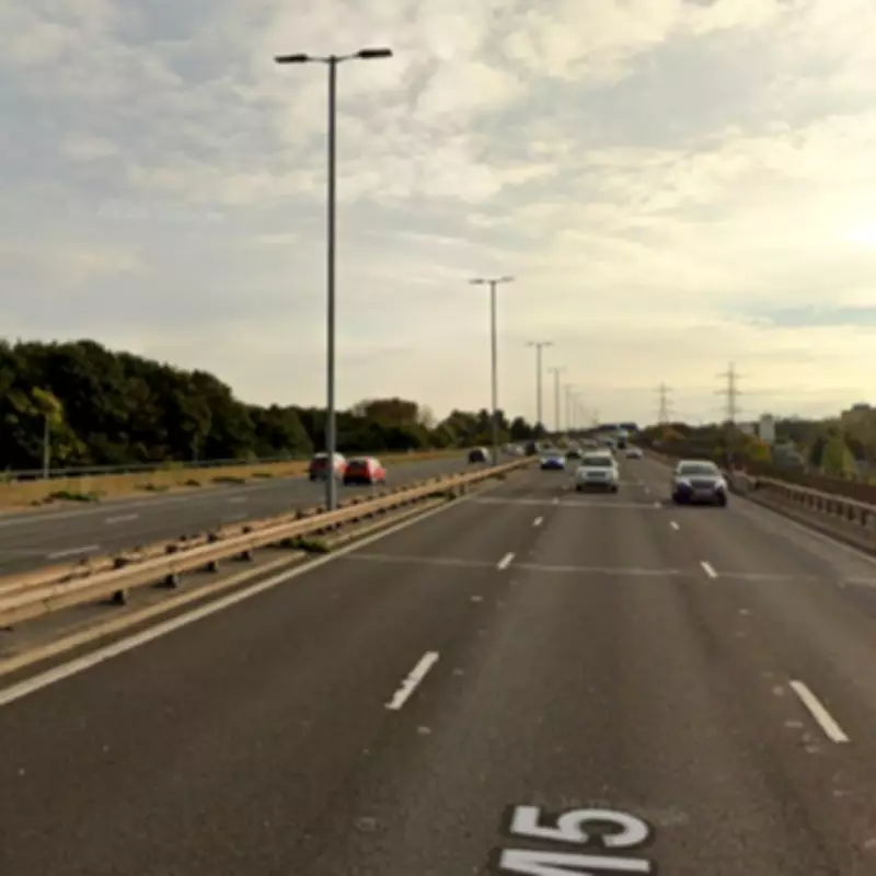 Armed Police Stop Car Driving Wrong Way Near M5 in Oldbury