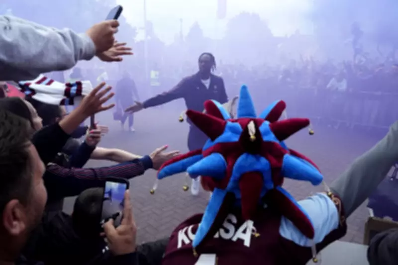 Aston Villa Players Greeted by Electric Atmosphere at Villa Park