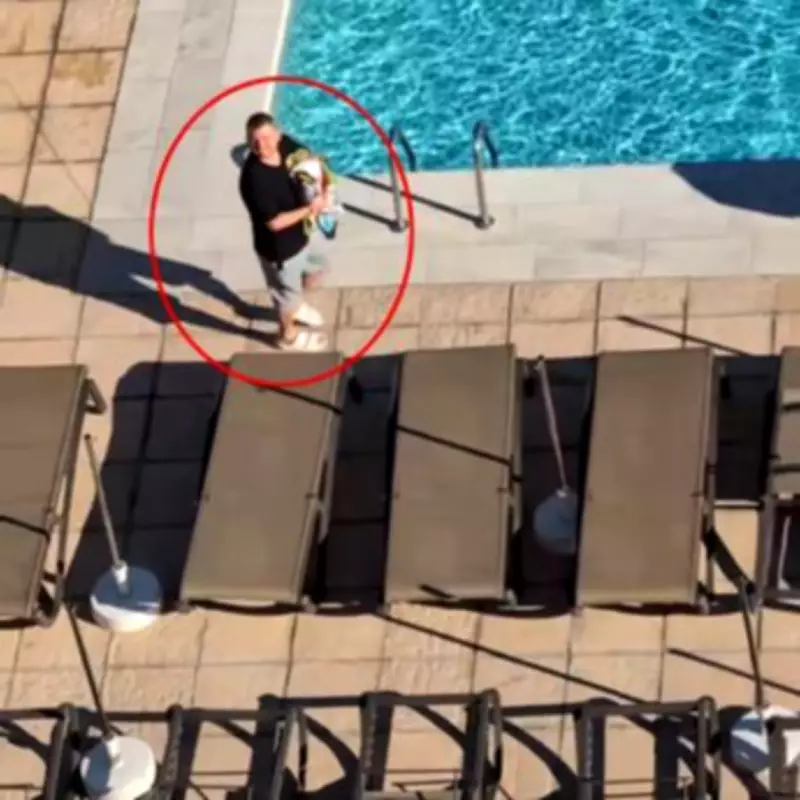 Dad's sunbed battle in Spain cheered by family from balcony goes viral