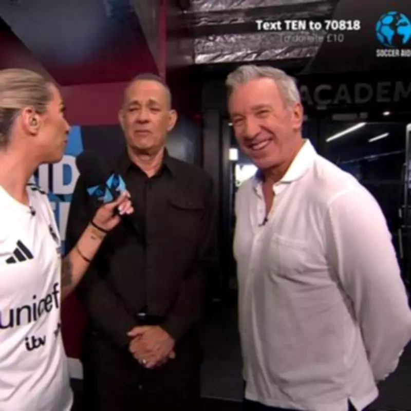 Danny Dyer Rubbing Tom Hanks' Head Steals Show at Soccer Aid 2026