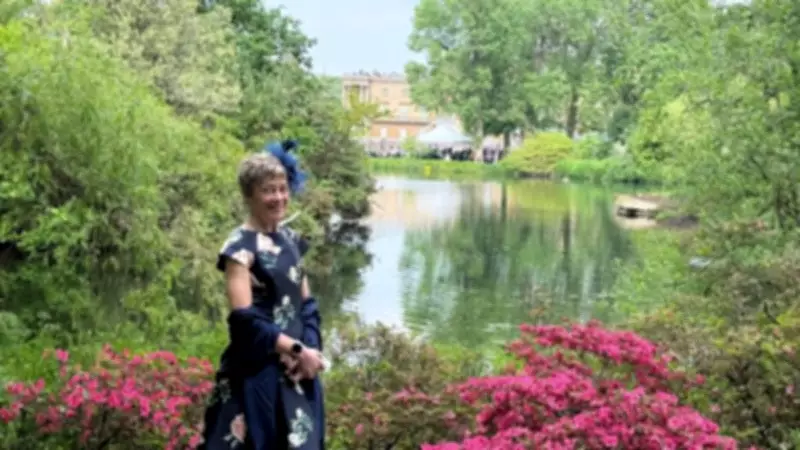 Former Whitworth Headteacher Attends King’s Garden Party