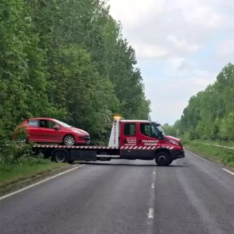 Fuel Thieves Dump Car Near HS2 Depot in Coleshill