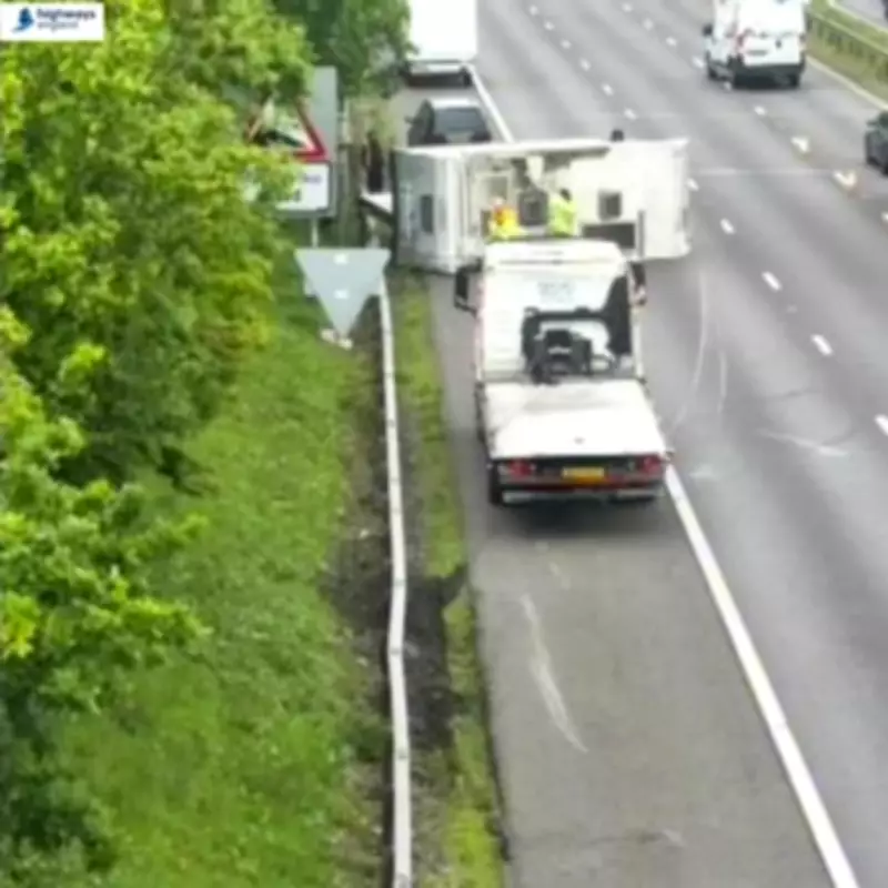 M42 Caravan Crash Causes Major Delays Near Redditch