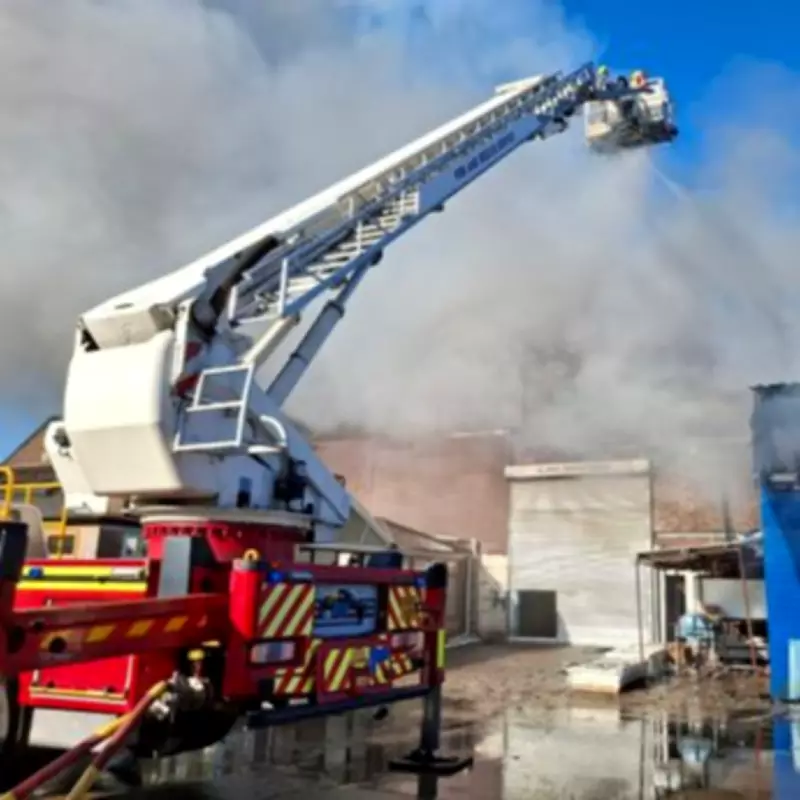 Massive Oldbury Fire: 50 Firefighters Tackle Blaze, Smoke Warning Issued