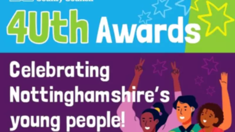 Nominations Open for Nottinghamshire's 4Uth Award Celebrating Youth Achievements