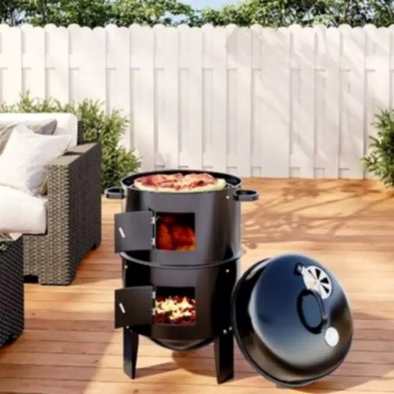 Portable 3-in-1 BBQ Grill Smoker Now Just £29 After Discount Code
