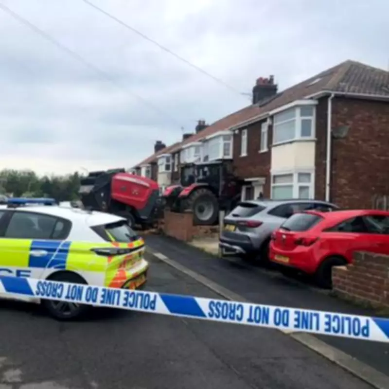 Stolen tractor rammed into Middlesbrough home as masked gang flees scene