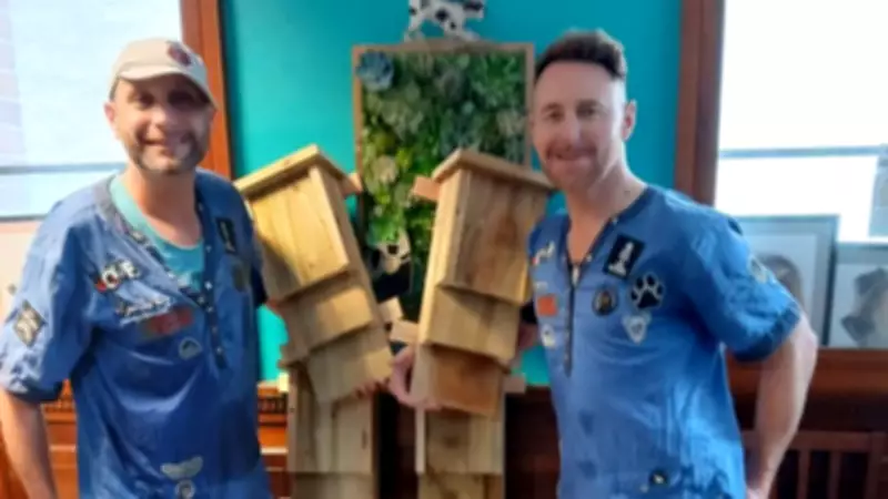 Welshpool Interact Club Installs Bat Boxes from Llanfyllin Men's Shed