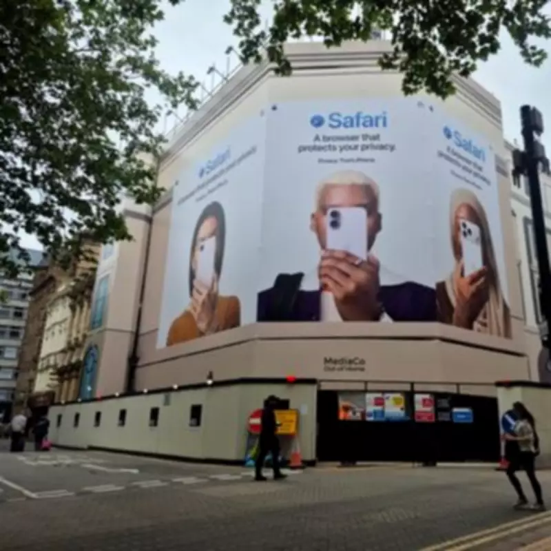 What giant ads near Birmingham Cathedral hide and when they'll go