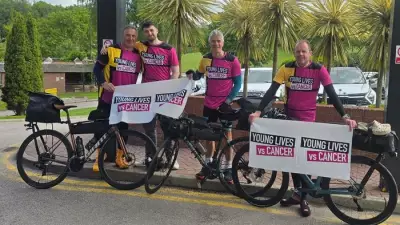 Anglesey dad cycles 1,000 miles for cancer charities after son's diagnosis