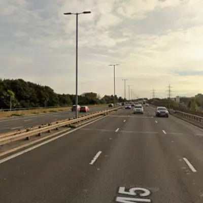 Armed Police Stop Car Driving Wrong Way Near M5 in Oldbury