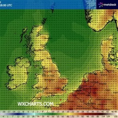 UK Weather Maps Show Possible 30C Heat as 20 Counties Could Hit 27C