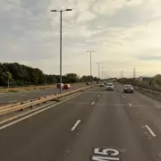 Armed Police Stop Car Driving Wrong Way Near M5 in Oldbury