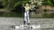 Man, 82, breaks four world records walking on water for 24 hours