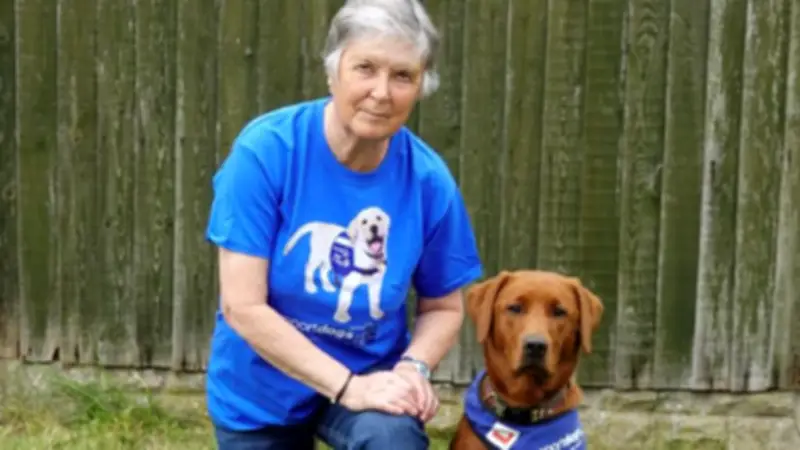 Army veteran Diane Newton volunteers as puppy socialiser for Support Dogs charity