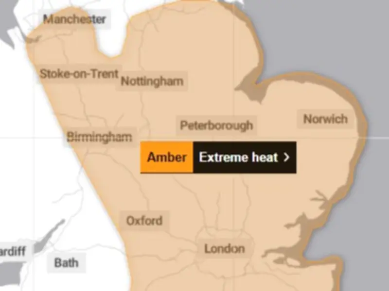 Birmingham Met Office Heat Alert Extended: Amber Warning Issued